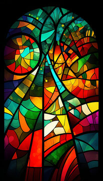 stained glass window in church