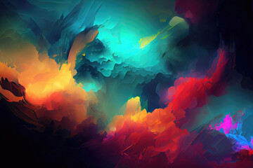 Obraz na płótnie Canvas Abstract modern colorful background wallpaper design (Generative AI)