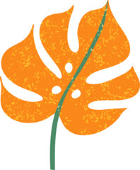 Colorful tropical leaf