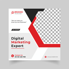 Digital marketing social media post or banner template design