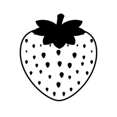strawberry black silhouette