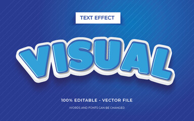 Editable 3D text effect style