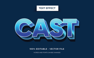 Editable 3D text effect style