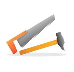 woodworker tools. carpenter symbol vector illustration	
