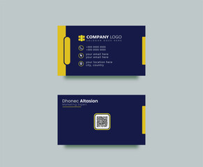Modern Business Card - Creative and Clean Business Card Template black  business card design
