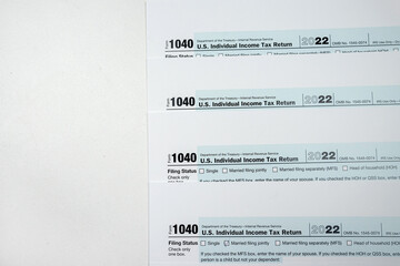 blank a 1040 tax form. time for tax