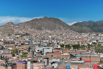 The panoramic view of Mingora in Swat valley of Himalayas, Pakistan © Sergey