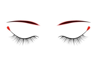 美しい舞妓さんの化粧。メイクで必須、つけまつげのマツエク。