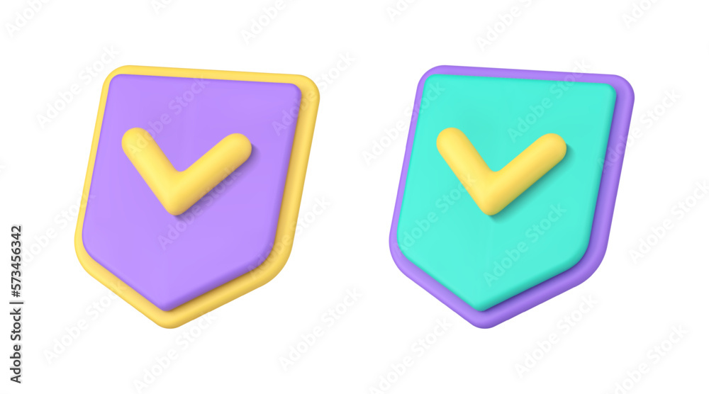 Poster data protection internet password encryption web antivirus check mark shield 3d icon vector