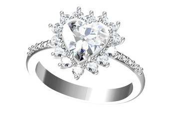 Wedding ring 3D rendering (high resolution 3D image)