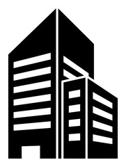 ビルの立体シルエット