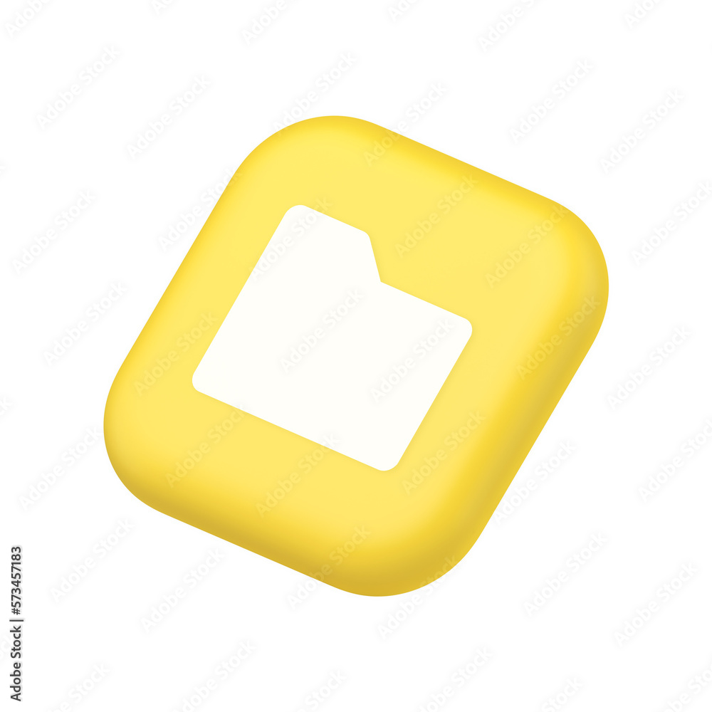 Poster file folder archive directory button cyberspace digital document storage organizing 3d isometric ico