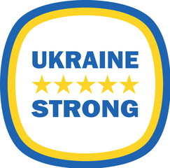 Strong Ukraine concept solidarity background. Vector