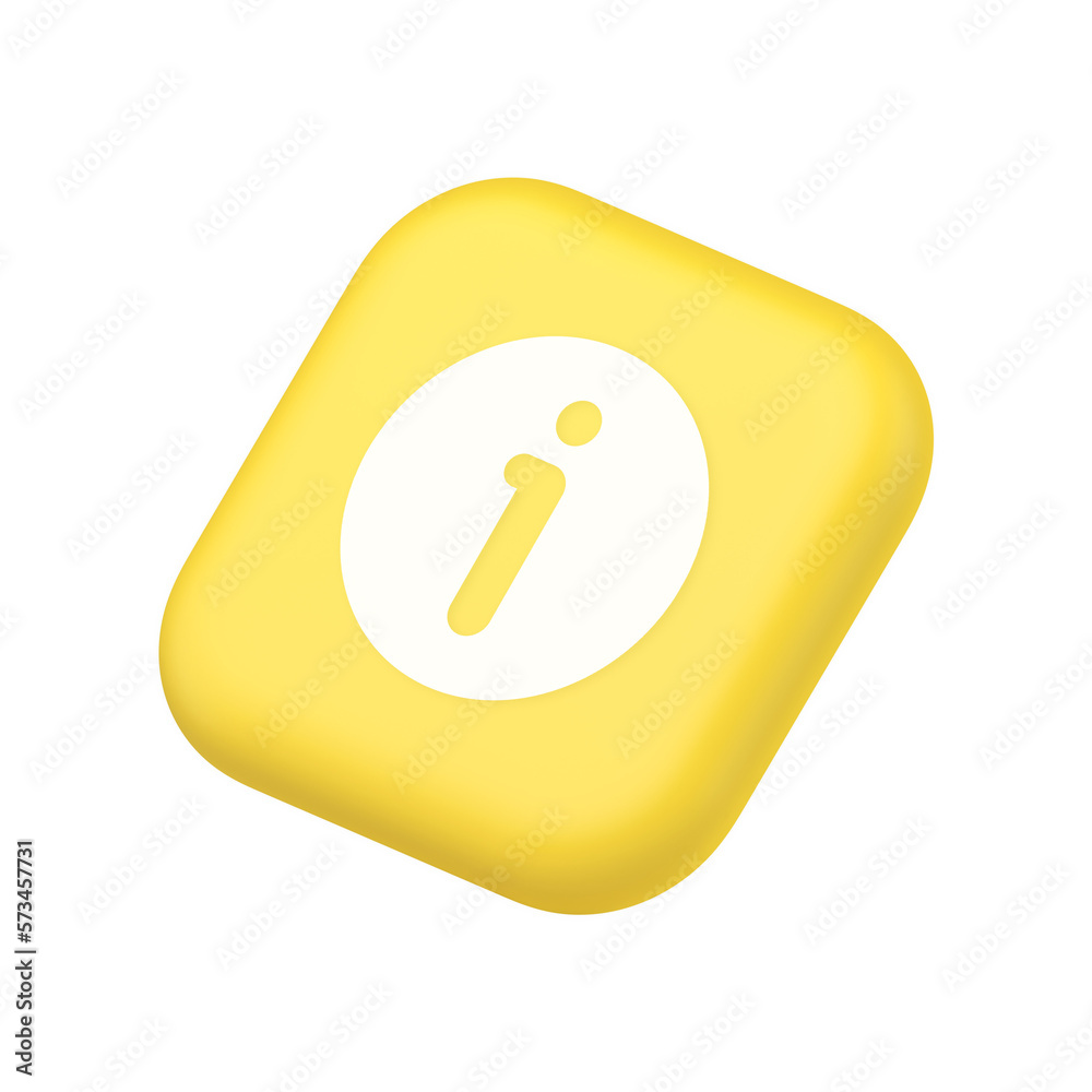Poster info button information character faq question answer help support web app symbol website icon 3d re