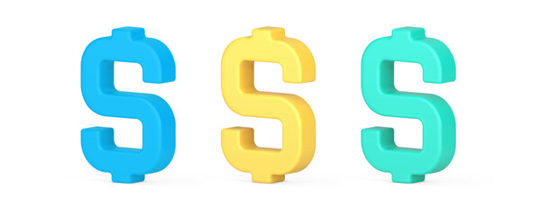 USD dollar bank account financial isometric 3d icon rich currency exchange symbol set vector