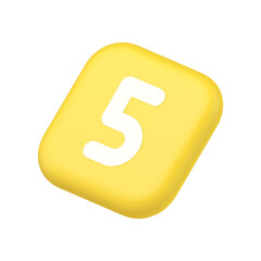 Five character calculator keyboard yellow button financial counting symbol website icon 3d rendering