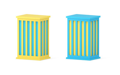 Skyscraper glass building office apartment architecture commercial dwelling 3d icon set vector