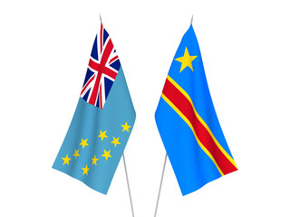 Democratic Republic of the Congo and Tuvalu flags