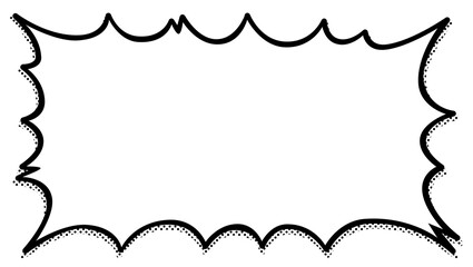 シンプルな吹き出し　衝撃　イラスト素材