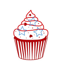 Red Star Cupcake