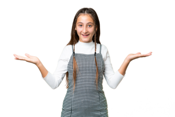 Young girl over isolated chroma key background with shocked facial expression