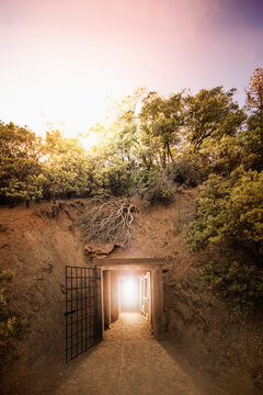 Light Emanates From Abandoned Mine