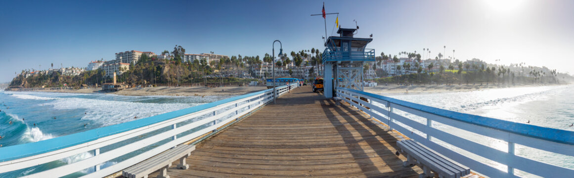 Panorama from San Clemente Pier, San Clemente, California, USA