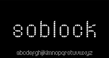 soblock, modern geometric circular font with rounded edges