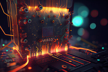 Futuristic CPU - Generative AI illustration