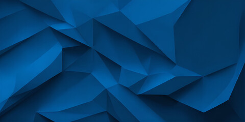 Fototapeta premium abstract dark blue background, polygon concept, copy space for text, illustration, Generative, AI