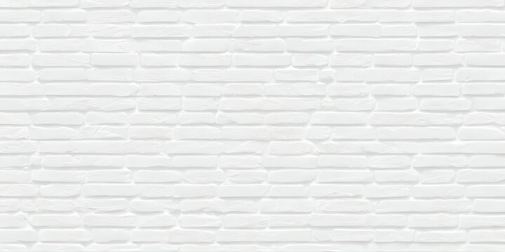 white brick wall background, copy space for text, illustration, Generative, AI © pattozher