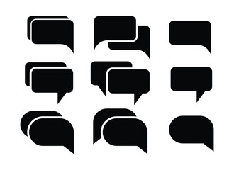 set of speech bubbles chat icon