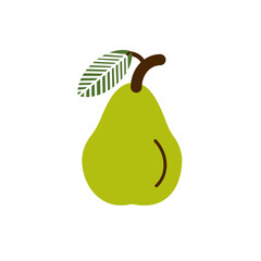 pear with leaf
