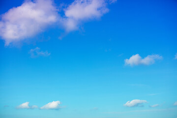 Natural blue cloudy sky. Sky texture, abstract nature background