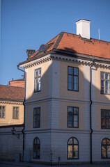 Old court house buildings on the old islands, a winter day in Stockholm