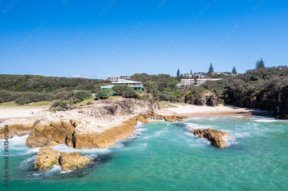 Wall mural Main Beach and North Gorge on North Stradbroke Island,