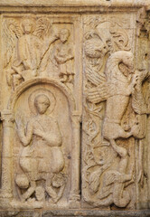 Fototapeta na wymiar Details of Cathedral of Como in Como, Italy