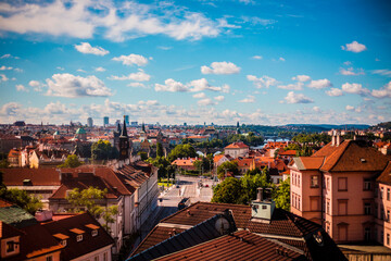 Cityscape, panorama Prague old town Czech Republic - obrazy, fototapety, plakaty