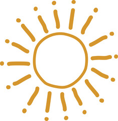 Hand drawn sun