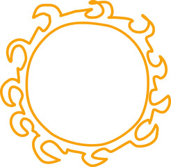 Hand drawn sun