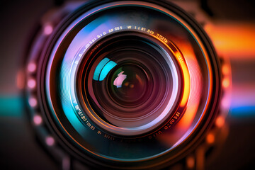 Video camera lens. Generative AI
