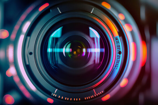 Video camera lens. Generative AI