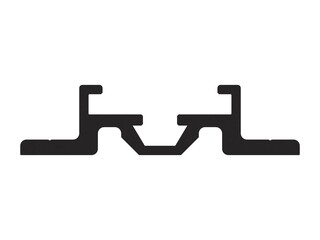 Aluminum Extruded Wall MOD:AL-08e 3D Rendering