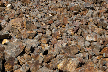 mountain of mine waste rock