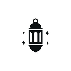 Islamic lantern flat icon isolated on white background. Islamic icon vector. Ramadan icon vector