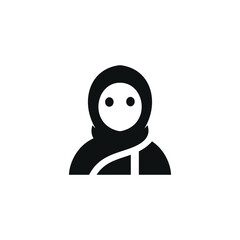 Muslim woman flat icon isolated on white background. Islamic icon vector. Ramadan icon vector