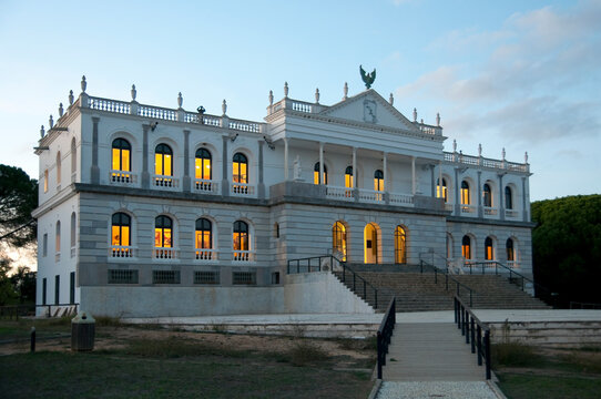 Hunting palace in the forest, national parf of Donana, Spain