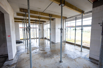 Interior of a building under construction