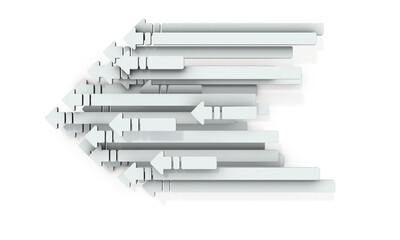 左に進む沢山の矢印