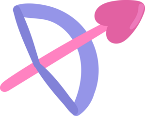 Heart arrow y2k style vector